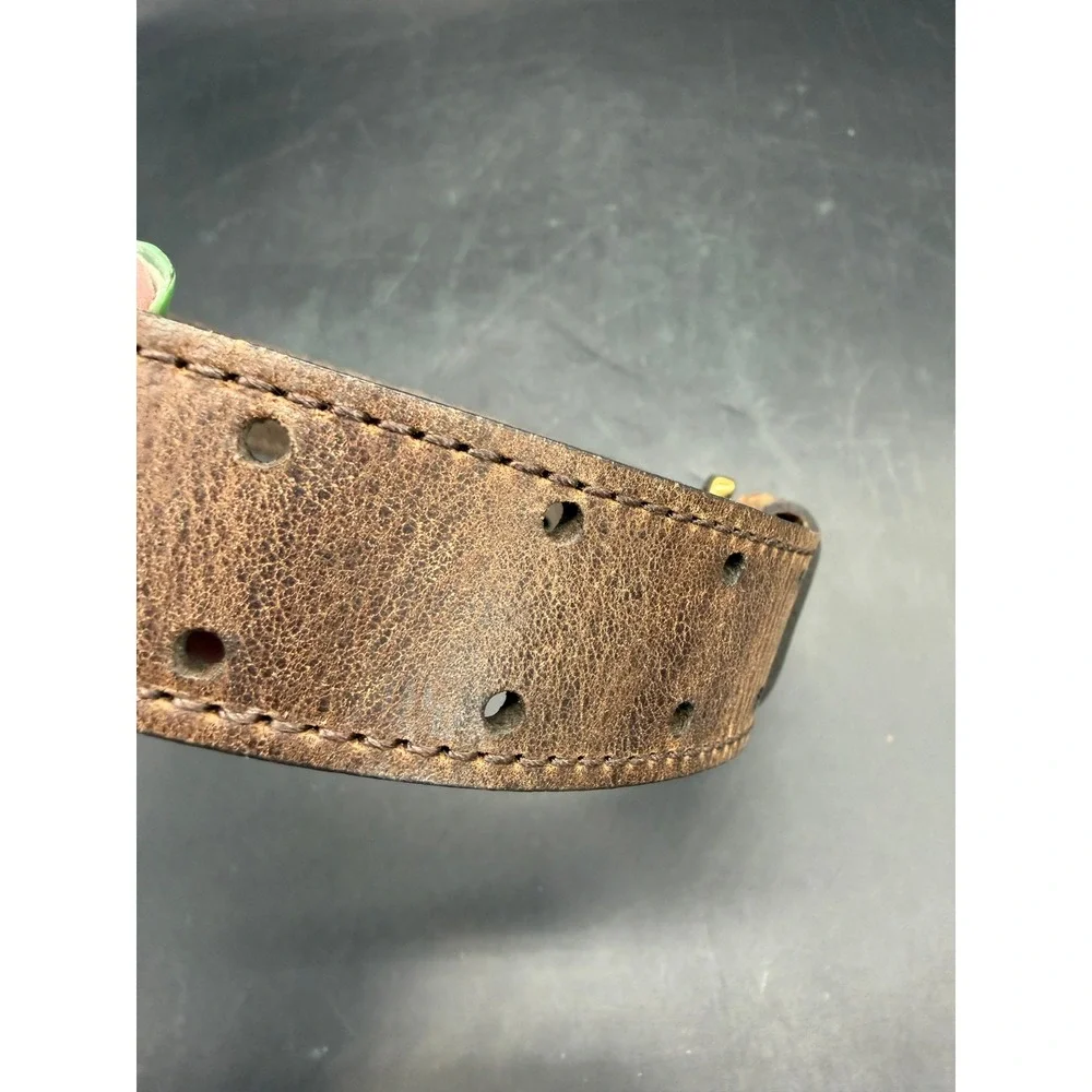 Carhartt Belt Double Prong Leather 18-20 Brown Boys